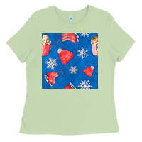 Matcha winter  snowflakes hot cocoa ice skating shoes Ladies Tee - FaDigitalArtStudio