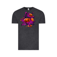 Vintage Black halloween pumpkin patch  3 Vintage Tee - BundleAndBundleShop