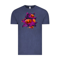 Vintage Denim halloween pumpkin patch  3 Vintage Tee - BundleAndBundleShop
