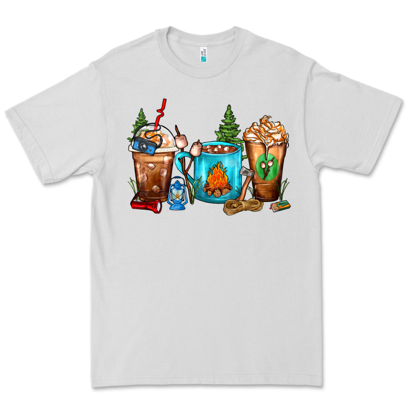 Camping Coffee Cups Premium Tee by FaDigitalArtStudio | Teevron
