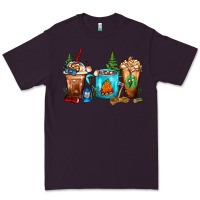 Plum Camping Coffee Cups Premium Tee - FaDigitalArtStudio