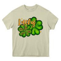 Mossy St. Patrick's Lucky and shamrock Heavy Core Tee - OliviaCreatesArt