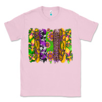 Bubblegum Pink mardi gras sunflower fleur de lis leopard cowhide brushstrokes Classic Tee - Artiststas