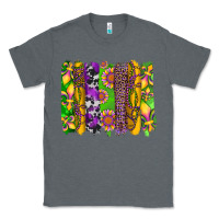 Charcoal Heather mardi gras sunflower fleur de lis leopard cowhide brushstrokes Classic Tee - Artiststas