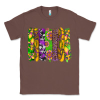 Chestnut mardi gras sunflower fleur de lis leopard cowhide brushstrokes Classic Tee - Artiststas