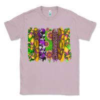 Lilac mardi gras sunflower fleur de lis leopard cowhide brushstrokes Classic Tee - Artiststas