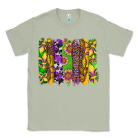 Mardi Gras Sunflower Fleur De Lis Leopard Cowhide Brushstrokes Classic Tee | Teevron