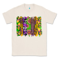Natural mardi gras sunflower fleur de lis leopard cowhide brushstrokes Classic Tee - Artiststas
