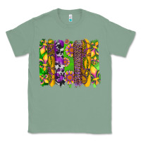 Sage mardi gras sunflower fleur de lis leopard cowhide brushstrokes Classic Tee - Artiststas