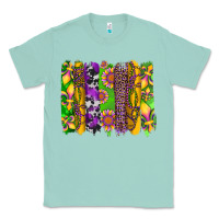 Seafoam mardi gras sunflower fleur de lis leopard cowhide brushstrokes Classic Tee - Artiststas