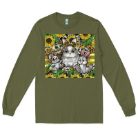 Army Green easter Long Sleeve Tee - CowhideDigitalArt