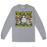 Heather Grey easter Long Sleeve Tee - CowhideDigitalArt