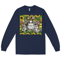 Navy easter Long Sleeve Tee - CowhideDigitalArt