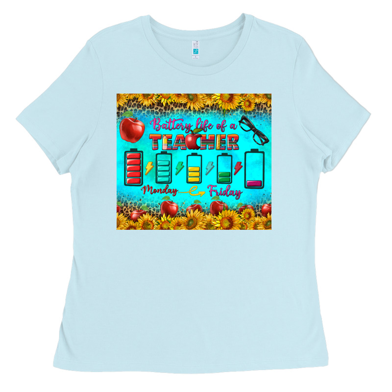 Battery Life Of A Teacher Tumbler Ladies Tee by BundleAndBundleShop | Teevron