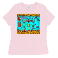 Bubblegum Pink Battery Life Of A Teacher Tumbler Ladies Tee - BundleAndBundleShop