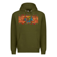 Army Green i teach au some kids license plate Premium Hoodie - Artiststas