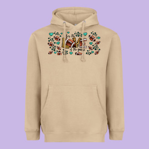 For The Love Of The Game American Football Heavyweight Hoodie Designed By Jasminsmagicworld