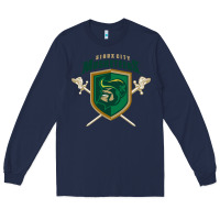 Navy sioux city musketeers Long Sleeve Tee - DesigneFamous