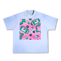 Grape Ice Western Medicine Seamless Pattern Urban Heavy Tee - BundleAndBundleShop