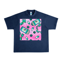 Navy Western Medicine Seamless Pattern Urban Heavy Tee - BundleAndBundleShop