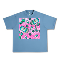Pebble Blue Western Medicine Seamless Pattern Urban Heavy Tee - BundleAndBundleShop
