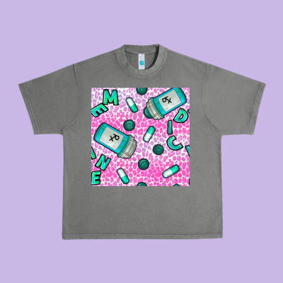 Western Medicine Seamless Pattern Urban Heavy Tee Designed By Bundleandbundleshop