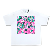 White Western Medicine Seamless Pattern Urban Heavy Tee - BundleAndBundleShop