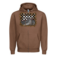 Chestnut leopard racing  background Zipper Hoodie - RanaPortraitStore