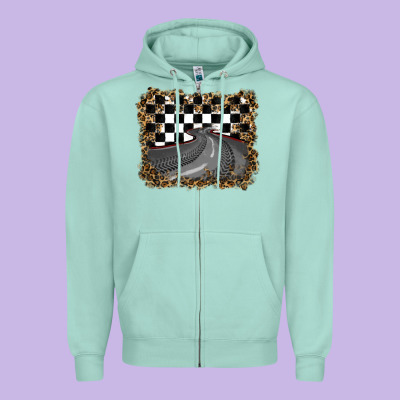 Leopard Racing  Background Zipper Hoodie Designed By Ranaportraitstore