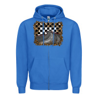 True Royal leopard racing  background Zipper Hoodie - RanaPortraitStore
