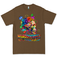 Cacao Neurodiversity is beautiful Premium Tee - FaDigitalArtStudio