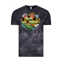 Cloud Black Chiapas State Of Mexico Map Vintage Tee - RanaPortraitStore