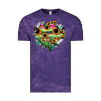 Cloud Purple Chiapas State Of Mexico Map Vintage Tee - RanaPortraitStore