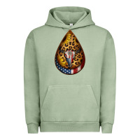 Pigment Oil Green american sunflower bullskull teardrop earrings Urban Hoodie - Jasminsmagicworld