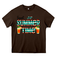 Chocolate Brown sweet summer time cocktail Heavy Core Tee - CowCowDesign