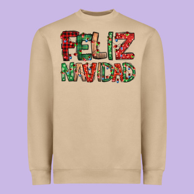 Feliz Navidad Spanish Christmas Heavyweight Sweatshirt Designed By Jasminsmagicworld