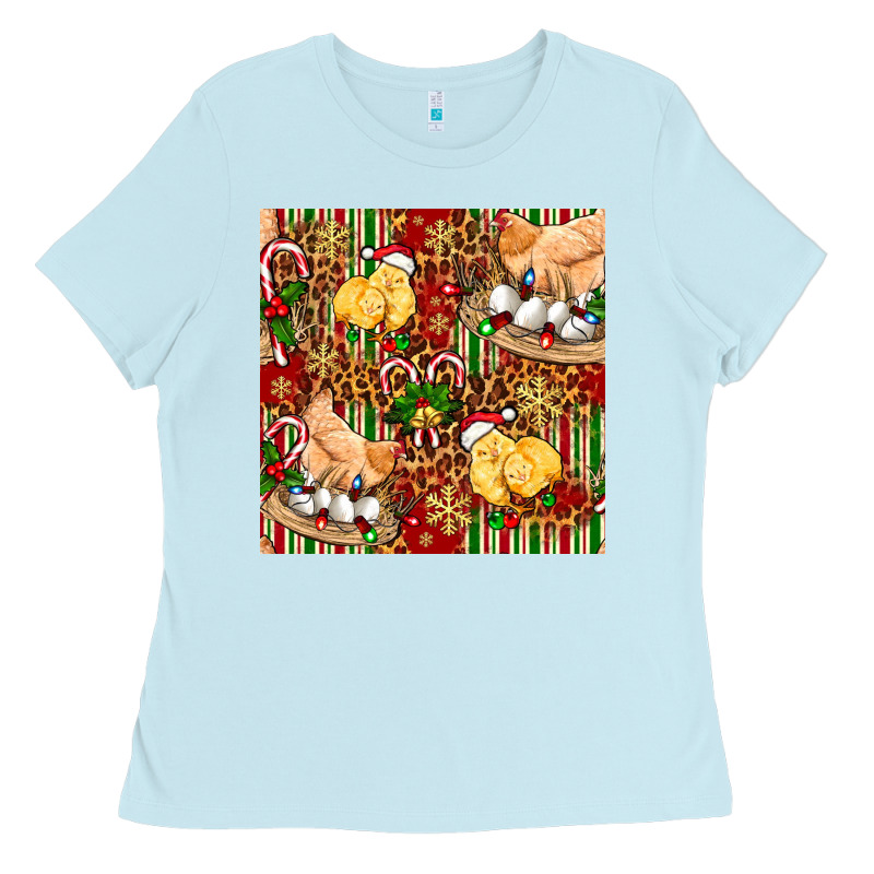 Christmas Chicken Ladies Tee by FaDigitalArtStudio | Teevron