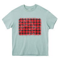 Arona distressed buffalo plaid background Heavy Core Tee - CowCowDesign