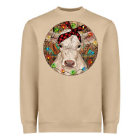Mushroom Christmas Charolais Calf Baby Cow Heavyweight Sweatshirt - RanaPortraitStore