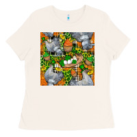 Bone St. Patricks Chicken With Cupcake Leopard Ladies Tee - FaDigitalArtStudio