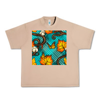 Burro autumn leaves seamless pattern Urban Heavy Tee - BundleAndBundleShop