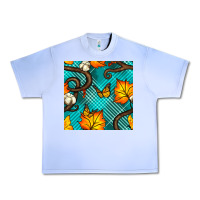 Grape Ice autumn leaves seamless pattern Urban Heavy Tee - BundleAndBundleShop
