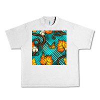 Lunar Rock autumn leaves seamless pattern Urban Heavy Tee - BundleAndBundleShop