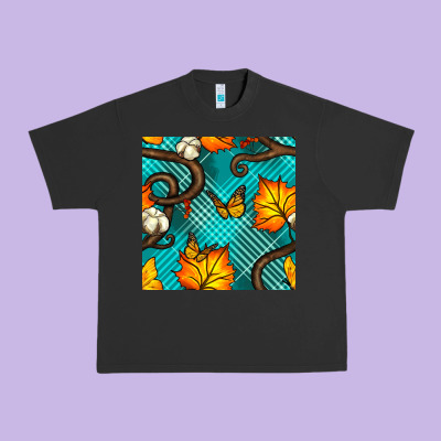 Autumn Leaves Seamless Pattern Urban Heavy Tee Designed By Bundleandbundleshop