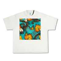 Pistachio autumn leaves seamless pattern Urban Heavy Tee - BundleAndBundleShop