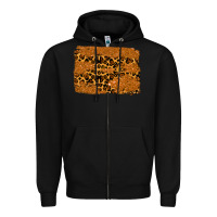 Black leopard glitter background Zipper Hoodie - RanaPortraitStore