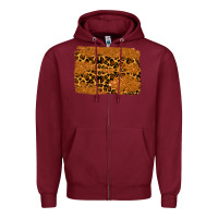 Burgundy leopard glitter background Zipper Hoodie - RanaPortraitStore