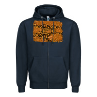 Navy leopard glitter background Zipper Hoodie - RanaPortraitStore