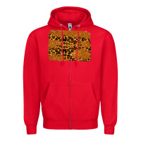 Red leopard glitter background Zipper Hoodie - RanaPortraitStore
