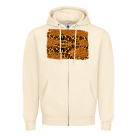 Sandshell leopard glitter background Zipper Hoodie - RanaPortraitStore